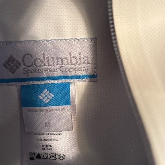 Columbia titanium outdry reversible White gray hooded Jacket raincoat medium - Picture 4 of 6